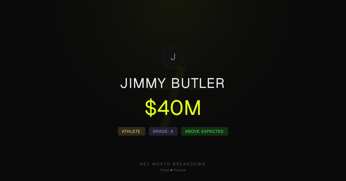 Jimmy Butler Net Worth 2026: $40M — Jimmy Butler's $40M net worth is ...